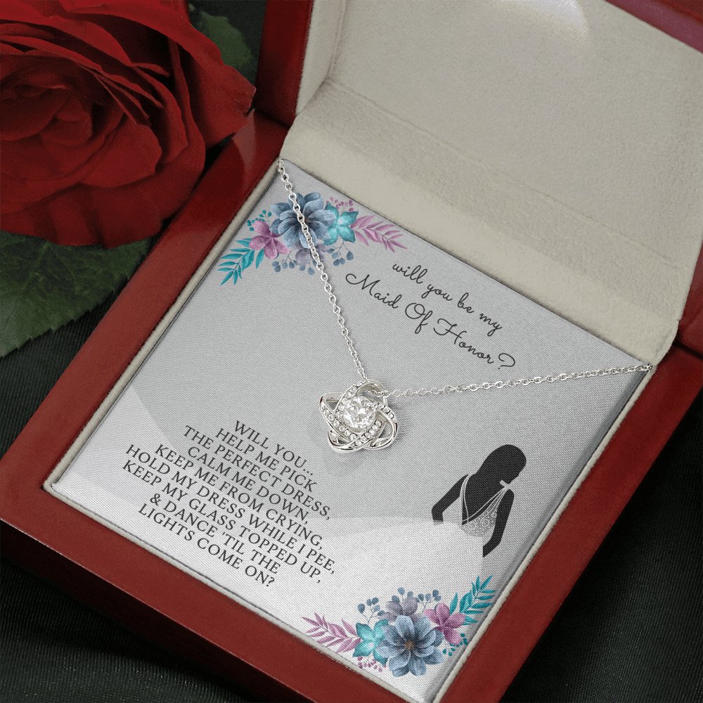Bridesmaid - Maid Of Honor - Love Knot Necklace - Celeste Jewel
