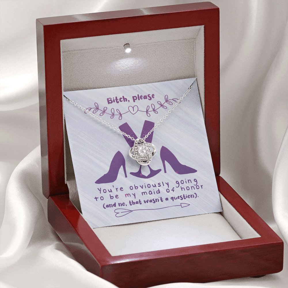 Bridesmaid - That Wasn't A Question - Love Knot Necklace - Celeste Jewel