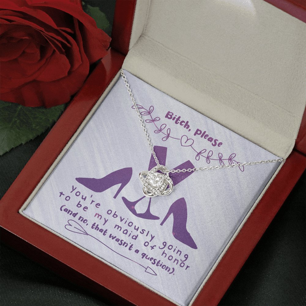 Bridesmaid - That Wasn&#39;t A Question - Love Knot Necklace - Celeste Jewel