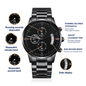 Buyer Customized Black Chronograph Watch Jewelry 