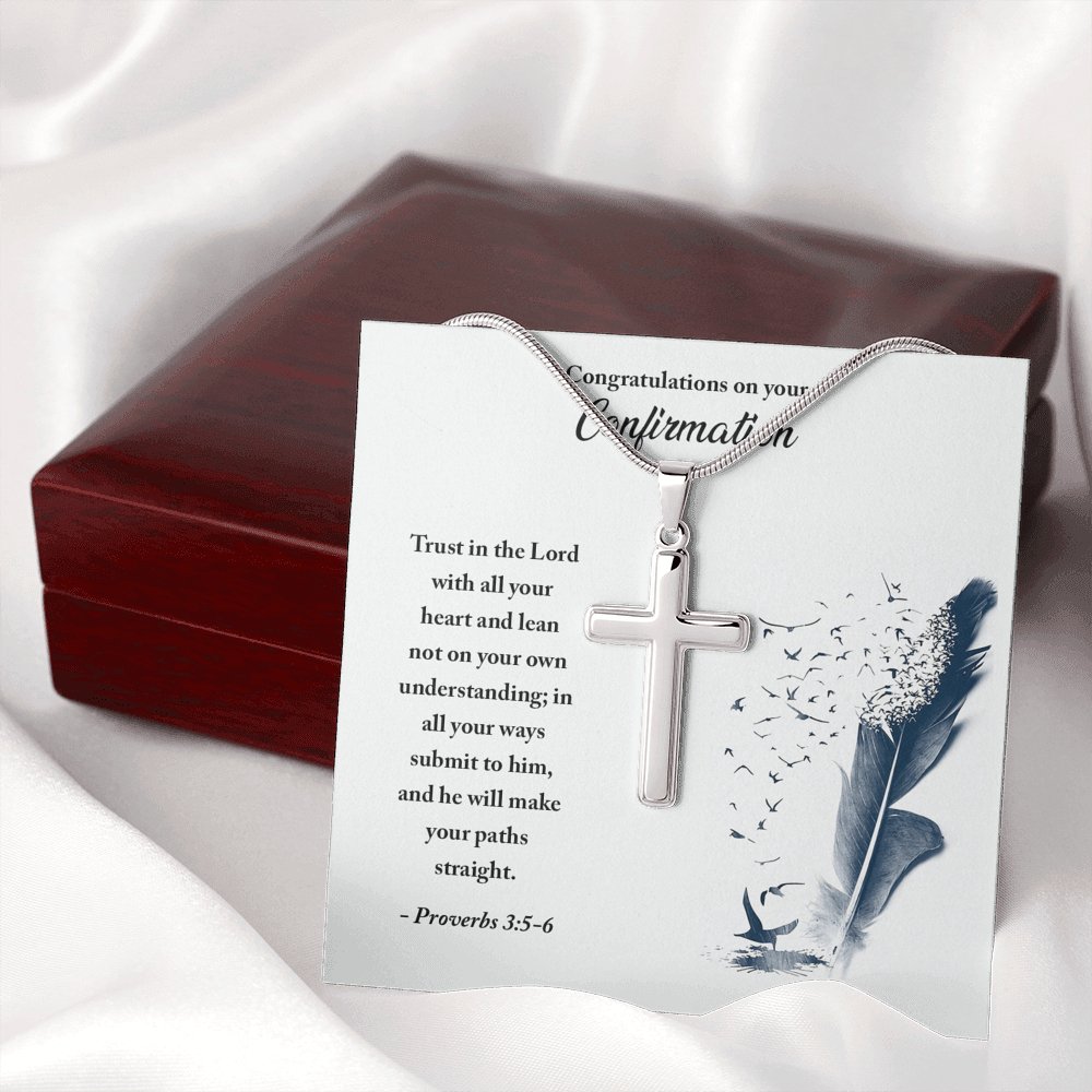 Confirmation - Trust in the Lord - Cross Necklace - Celeste Jewel