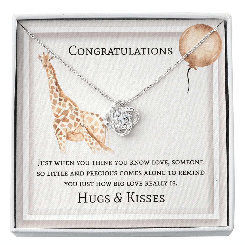 Congratulations - Hugs & Kisses - Love Knot Necklace - Celeste Jewel