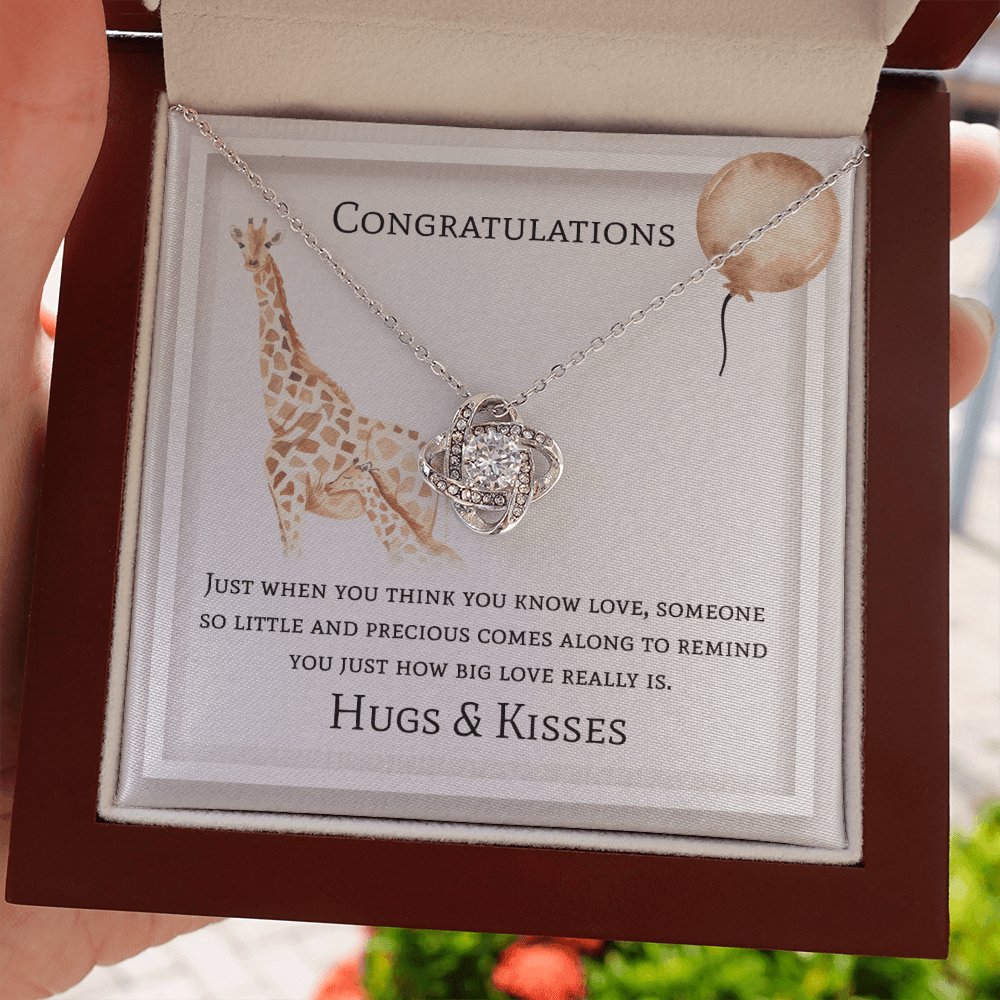 Congratulations - Hugs & Kisses - Love Knot Necklace - Celeste Jewel