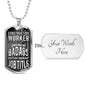 Construction Worker - Luxury Dog Tag Necklace - Celeste Jewel