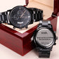 Custom Black Chronograph Watch - Celeste Jewel