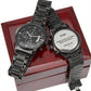 Custom Black Chronograph Watch - Celeste Jewel