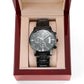 Custom Black Chronograph Watch - Celeste Jewel