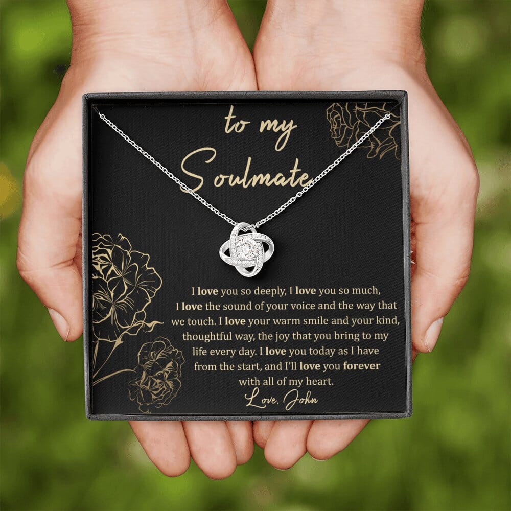 Custom Message Card - To My Soulmate - I'll Love You Forever - Celeste Jewel