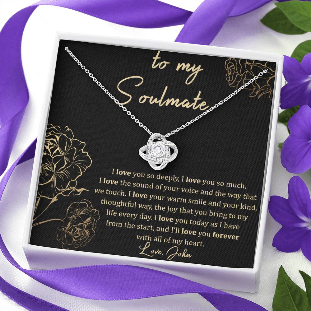 Custom Message Card - To My Soulmate - I'll Love You Forever - Celeste Jewel
