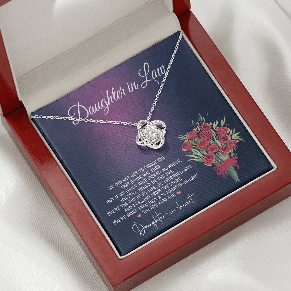 Daughter In Law Gift - Daughter In Heart - Love Knot Necklace - Celeste Jewel