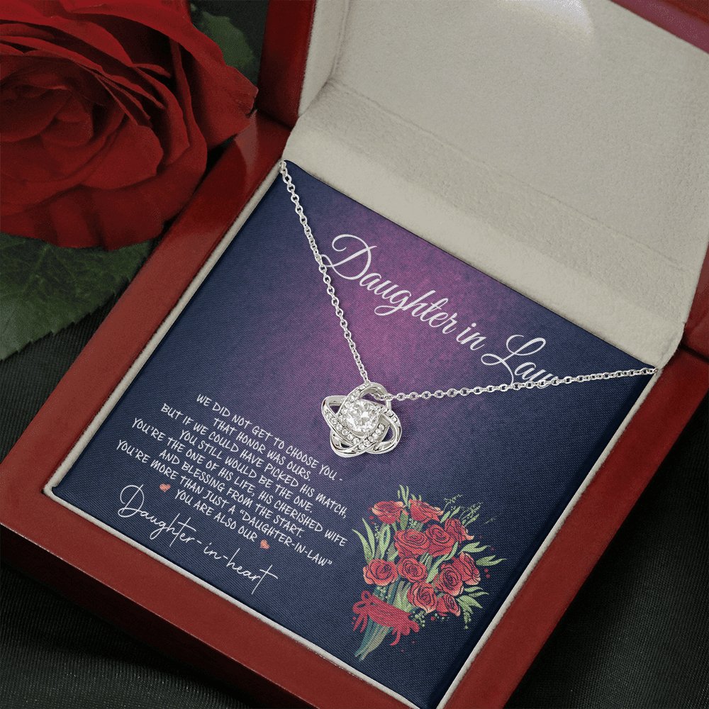 Daughter In Law Gift - Daughter In Heart - Love Knot Necklace - Celeste Jewel