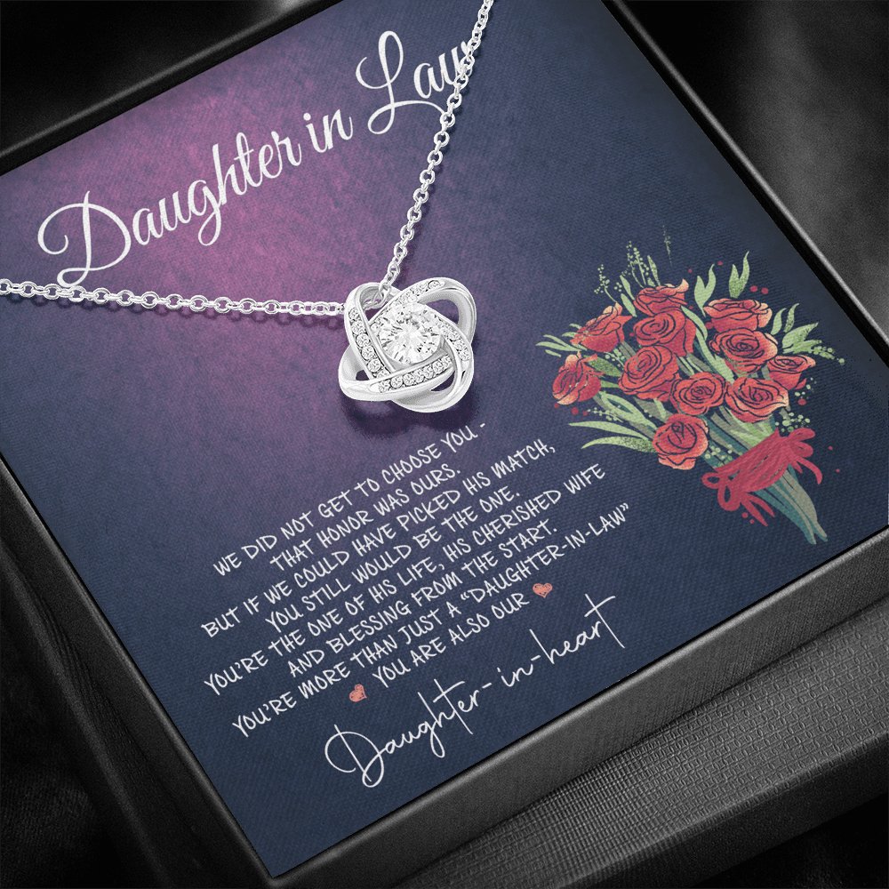 Daughter In Law Gift - Daughter In Heart - Love Knot Necklace - Celeste Jewel
