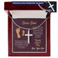 Dear Dad - Happy Father's Day Gift From Son - Personalized Cross Necklace - Celeste Jewel