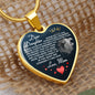 Dear Daughter - Always Remember - Luxury Graphic Heart Necklace - Celeste Jewel