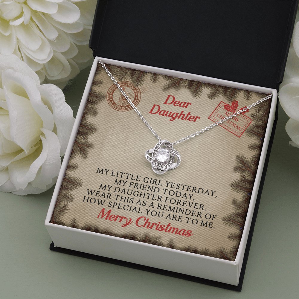 Dear Daughter Christmas Gift - My Little Girl - Love Knot Necklace - Celeste Jewel