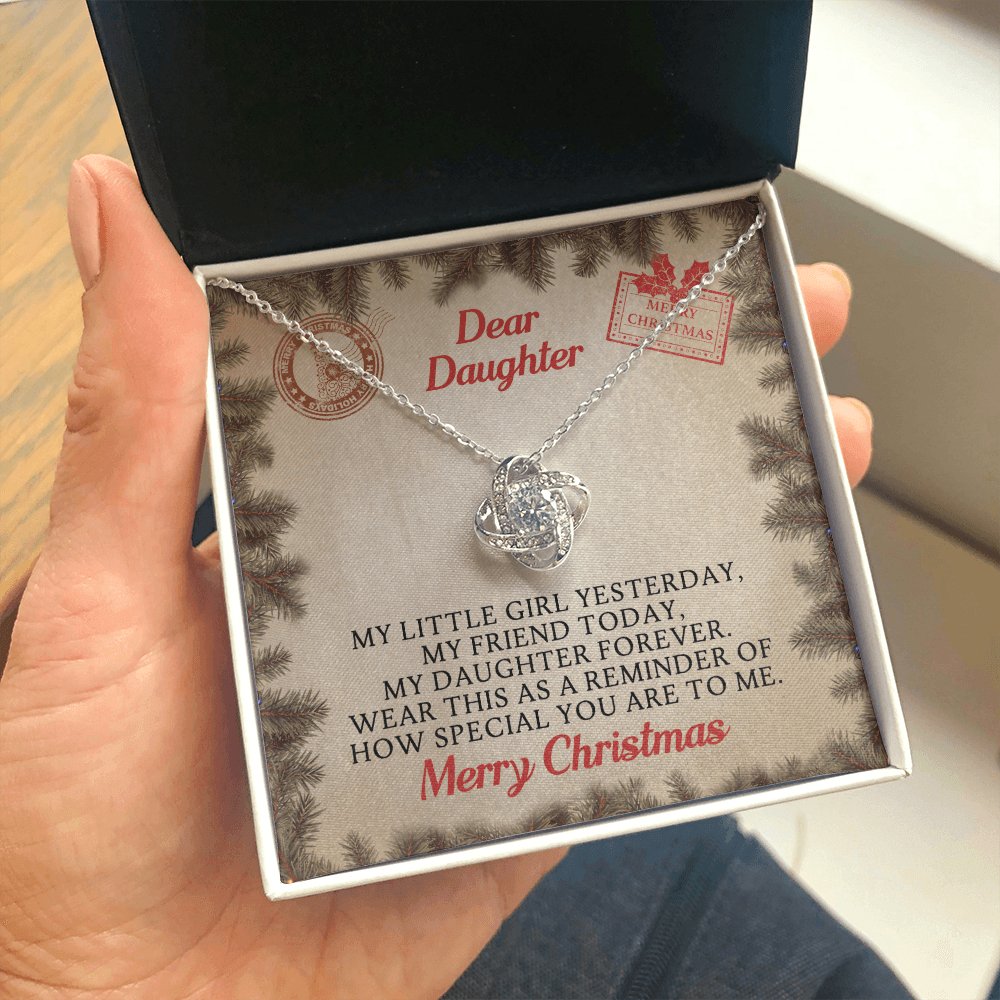 Dear Daughter Christmas Gift - My Little Girl - Love Knot Necklace - Celeste Jewel