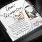 Dear Daughter - Merry Christmas - Interlocking Hearts Necklace Jewelry Two-Toned Box 