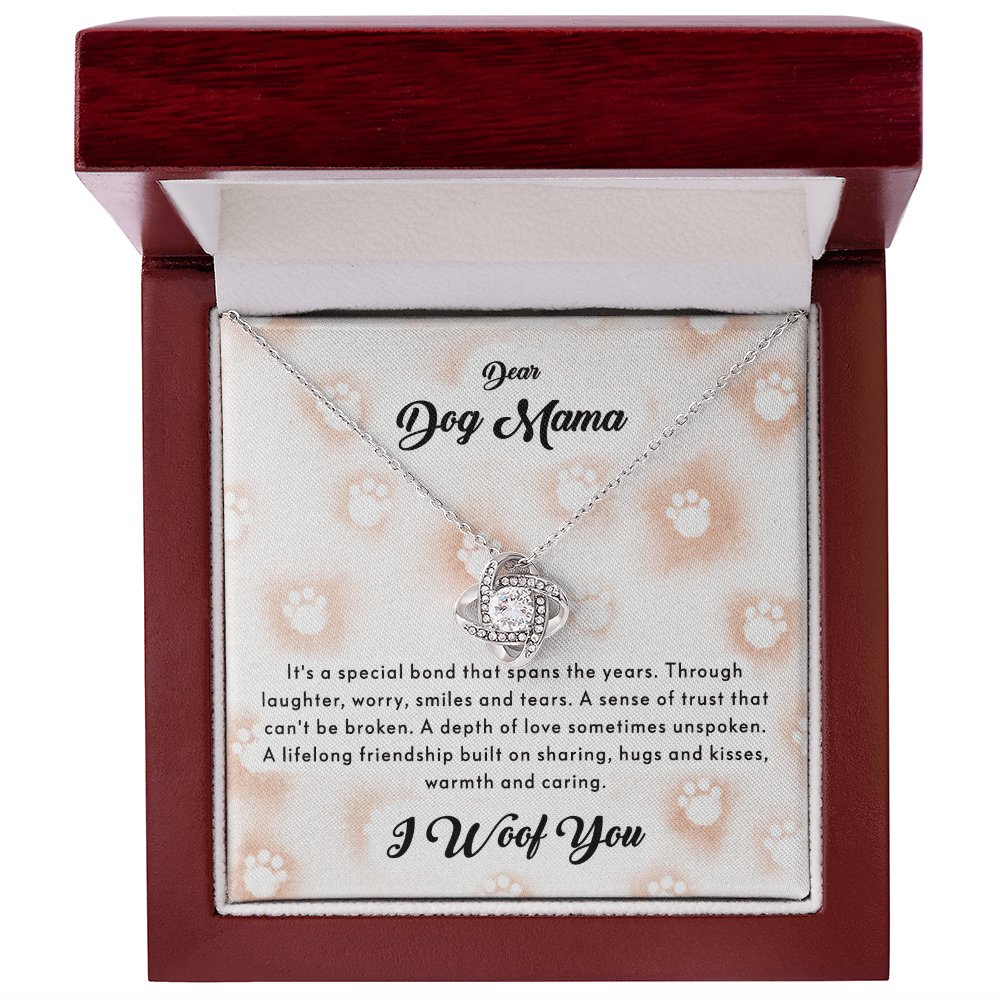 Dear Dog Mama - Gift For Dog Mom - Love Knot Necklace - Celeste Jewel