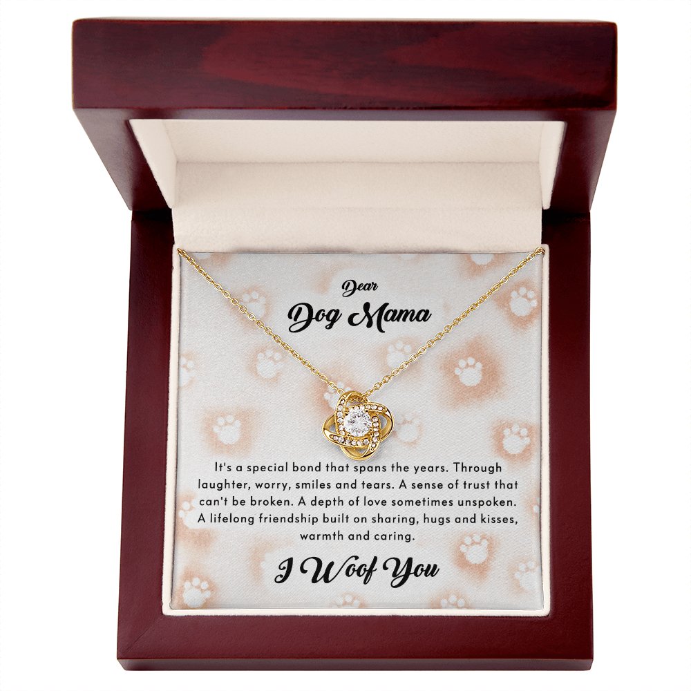 Dear Dog Mama - Gift For Dog Mom - Love Knot Necklace - Celeste Jewel