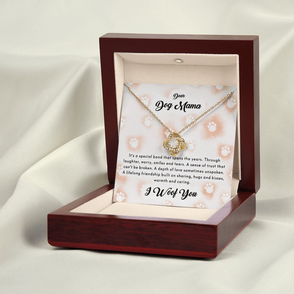 Dear Dog Mama - Gift For Dog Mom - Love Knot Necklace - Celeste Jewel