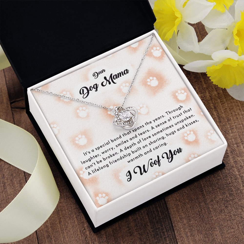 Dear Dog Mama - Gift For Dog Mom - Love Knot Necklace - Celeste Jewel
