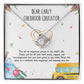 Dear Early Childhood Educator - Teacher Appreciation Gift - Love Knot Necklace - Celeste Jewel