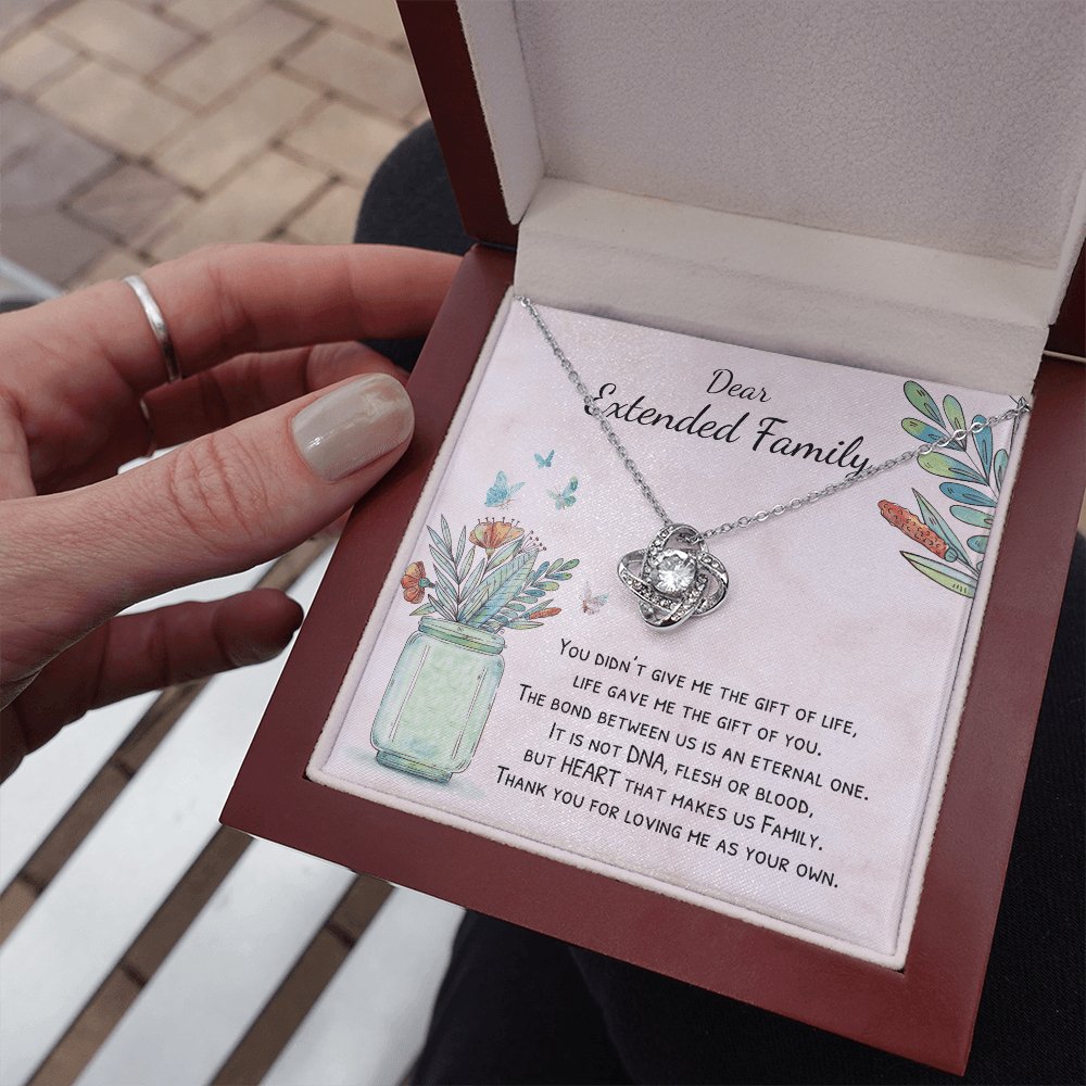 Dear Extended Family - Gift For Extended Family - Love Knot Necklace - Celeste Jewel