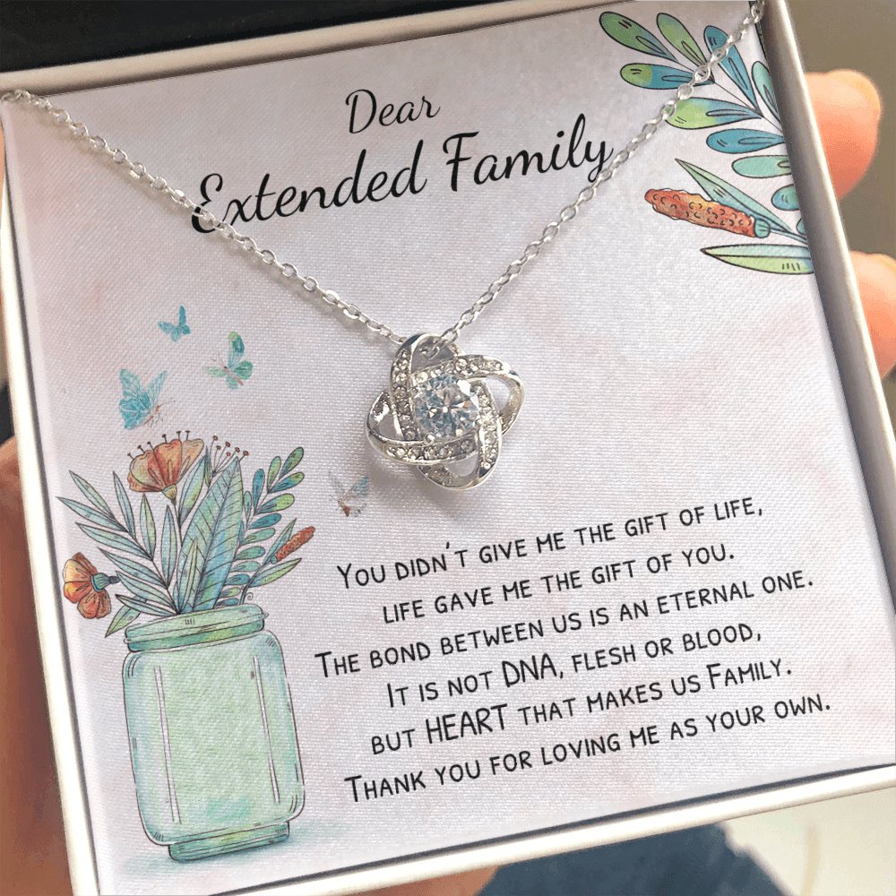 Dear Extended Family - Gift For Extended Family - Love Knot Necklace - Celeste Jewel