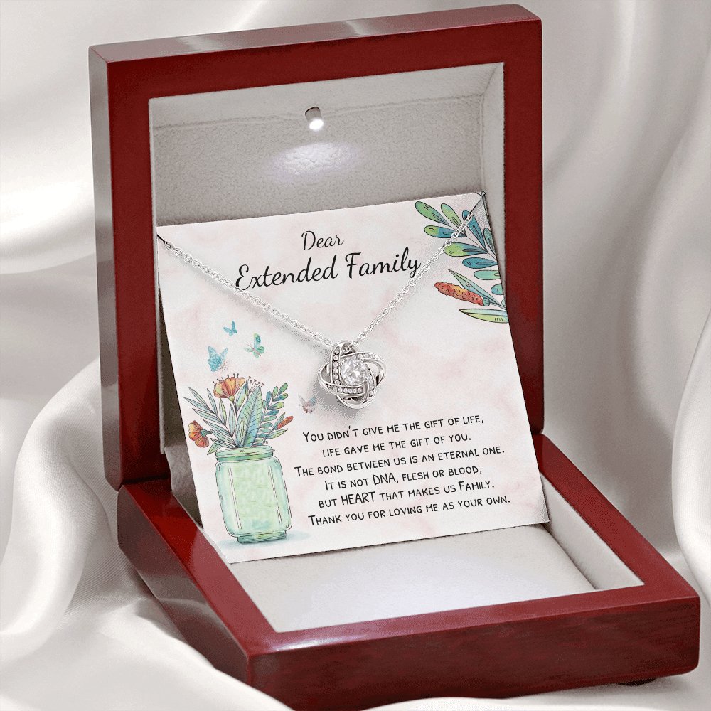 Dear Extended Family - Gift For Extended Family - Love Knot Necklace - Celeste Jewel