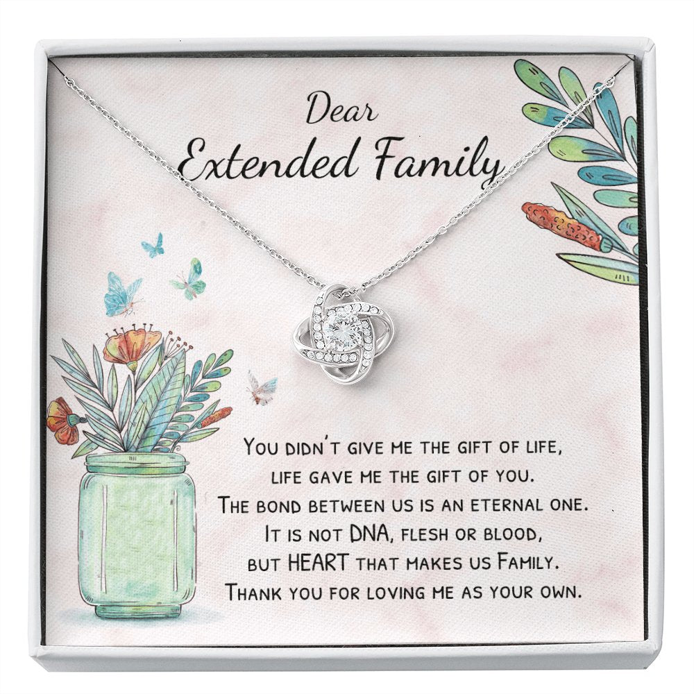 Dear Extended Family - Gift For Extended Family - Love Knot Necklace - Celeste Jewel