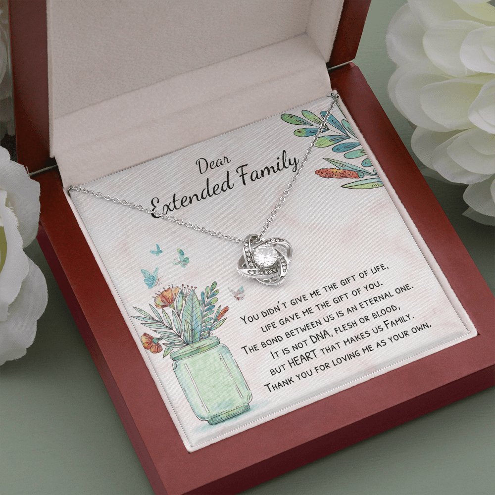 Dear Extended Family - Gift For Extended Family - Love Knot Necklace - Celeste Jewel