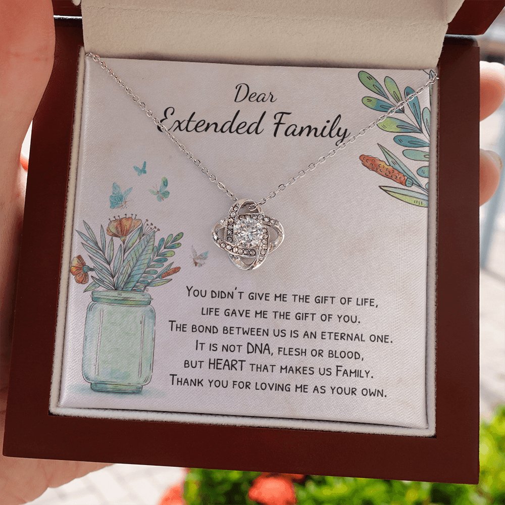 Dear Extended Family - Gift For Extended Family - Love Knot Necklace - Celeste Jewel