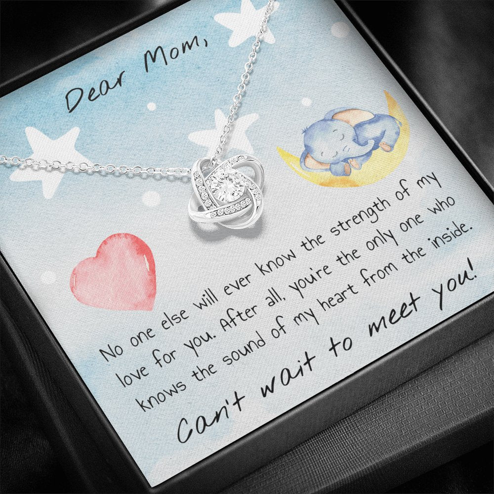 Dear Mom - Can't Wait To Meet You - Love Knot Necklace - Celeste Jewel
