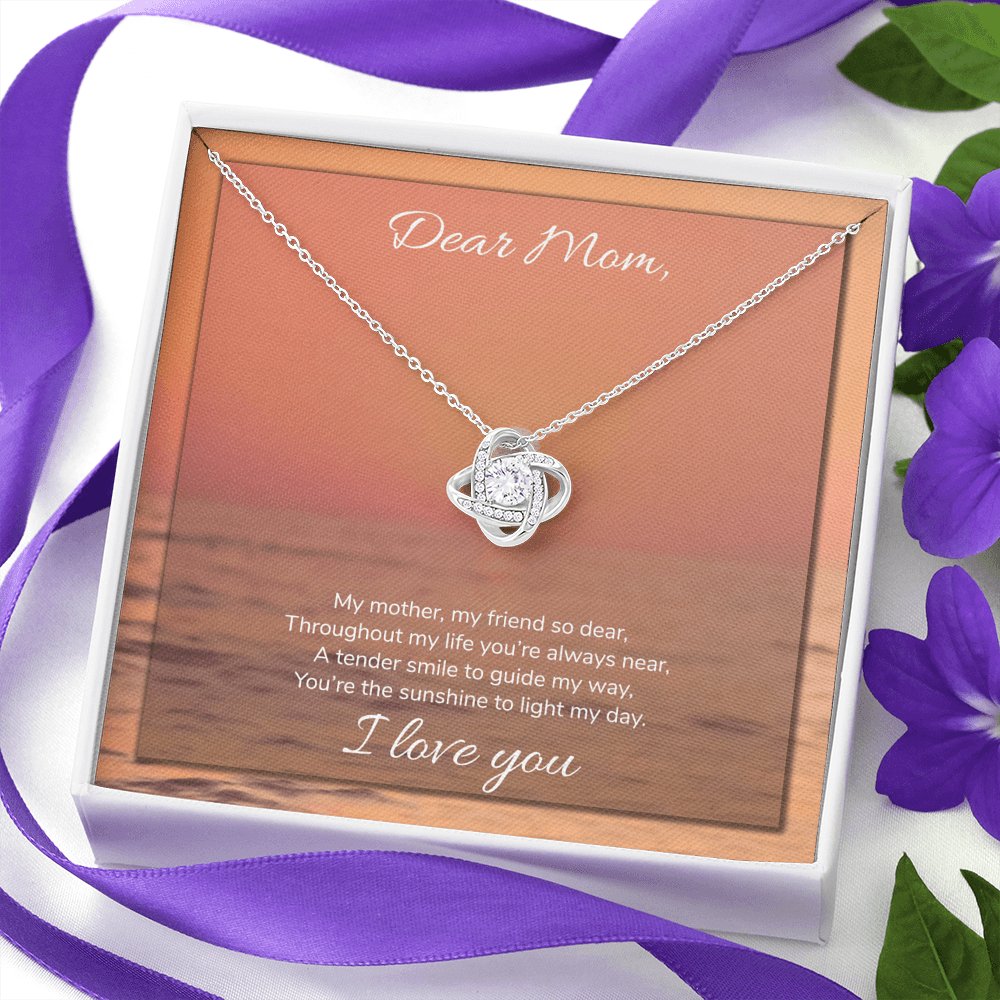Dear Mom - Sunshine To Light My Day - Love Knot Necklace - Celeste Jewel
