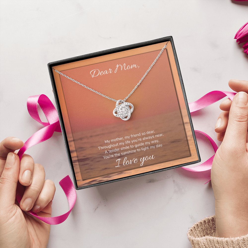 Dear Mom - Sunshine To Light My Day - Love Knot Necklace - Celeste Jewel