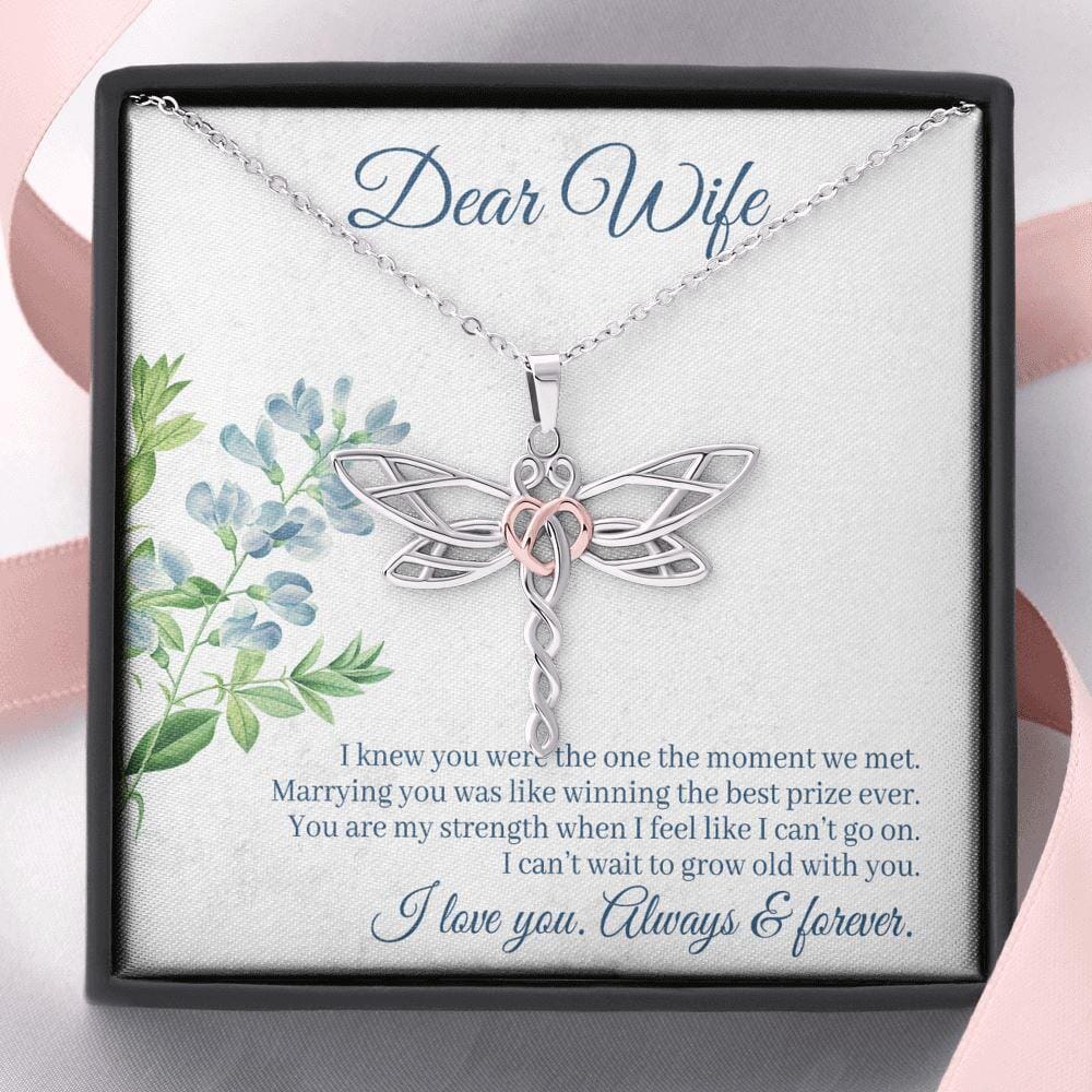 Dear Wife - Best Prize Ever - Dragonfly Necklace - Celeste Jewel