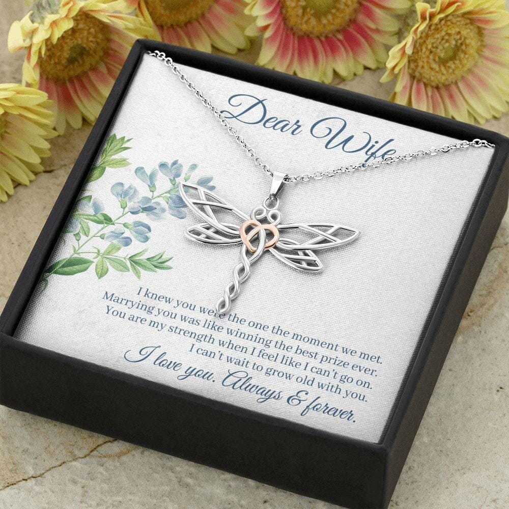 Dear Wife - Best Prize Ever - Dragonfly Necklace - Celeste Jewel
