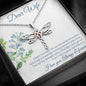 Dear Wife - Best Prize Ever - Dragonfly Necklace Jewelry 