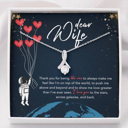 Dear Wife - Beyond The Stars - Sparkling Radiance Necklace Jewelry Two-Toned Box 
