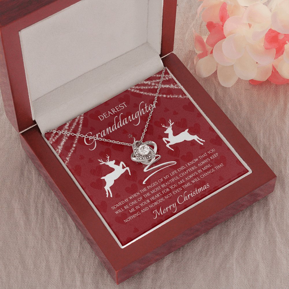 Dearest Granddaughter Christmas Gift -Beautiful Chapters - Love Knot Necklace - Celeste Jewel