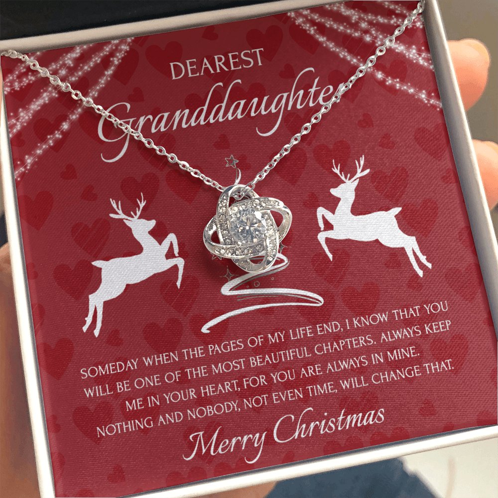Dearest Granddaughter Christmas Gift -Beautiful Chapters - Love Knot Necklace - Celeste Jewel