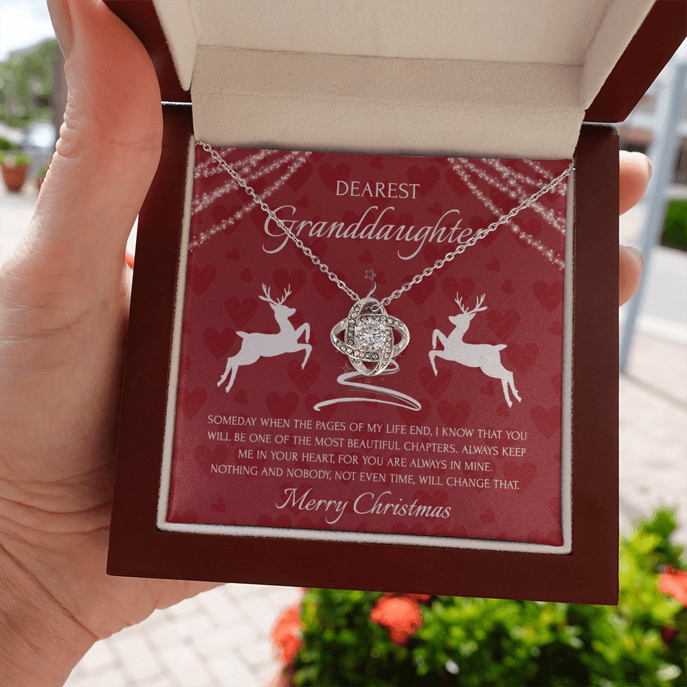 Dearest Granddaughter Christmas Gift -Beautiful Chapters - Love Knot Necklace - Celeste Jewel
