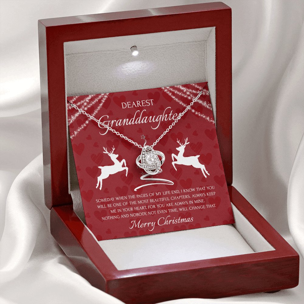 Dearest Granddaughter Christmas Gift -Beautiful Chapters - Love Knot Necklace - Celeste Jewel