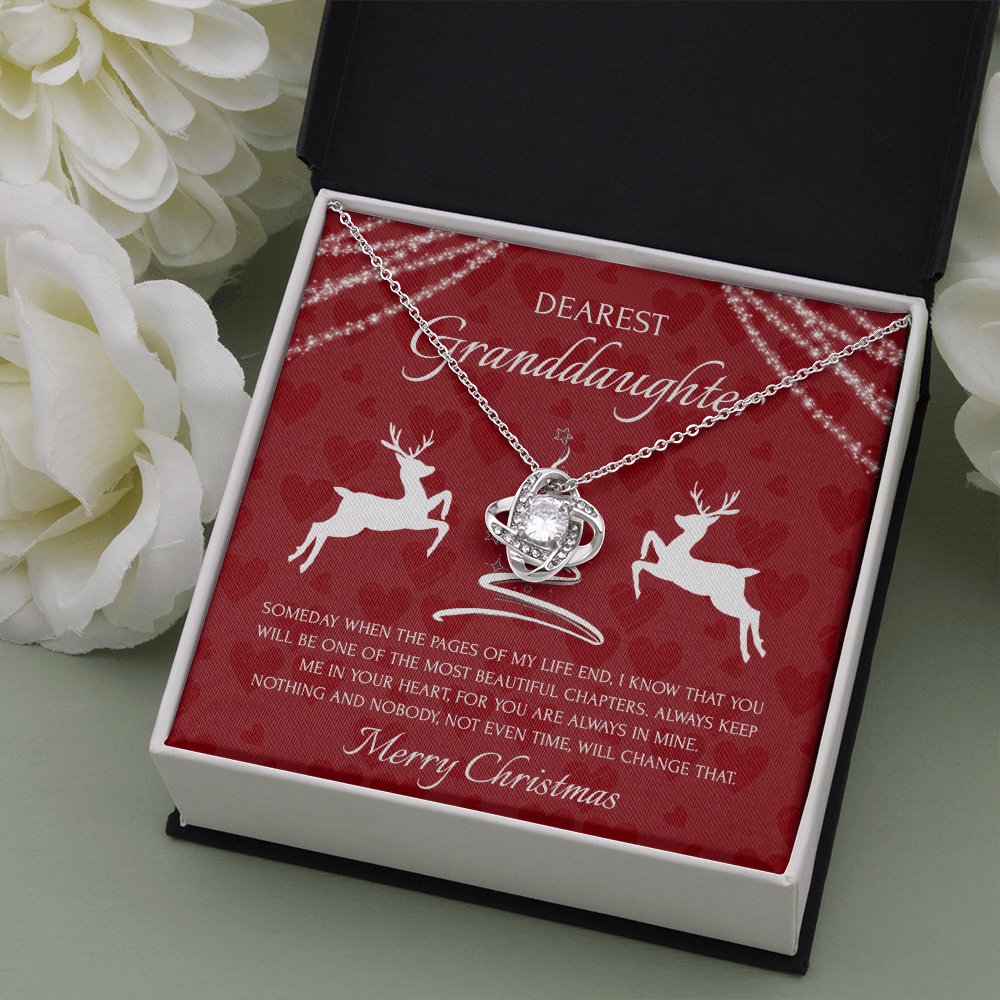 Dearest Granddaughter Christmas Gift -Beautiful Chapters - Love Knot Necklace - Celeste Jewel