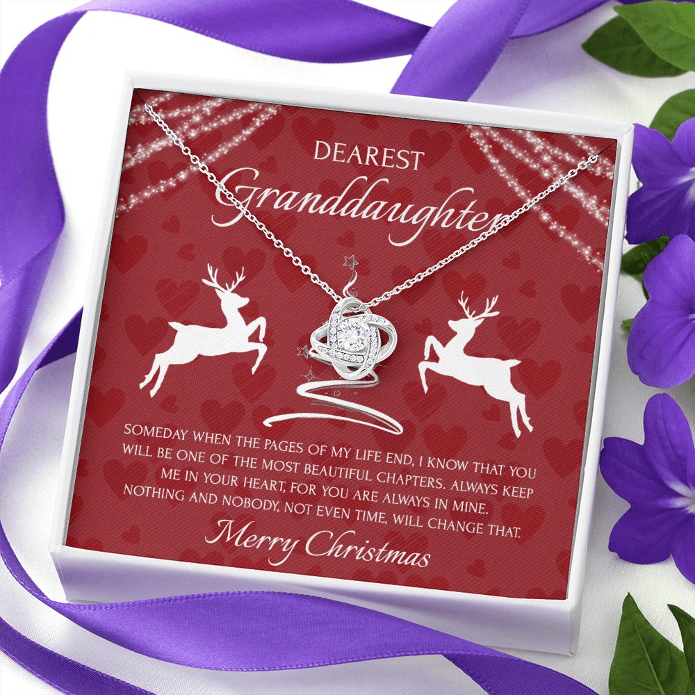 Dearest Granddaughter Christmas Gift -Beautiful Chapters - Love Knot Necklace - Celeste Jewel