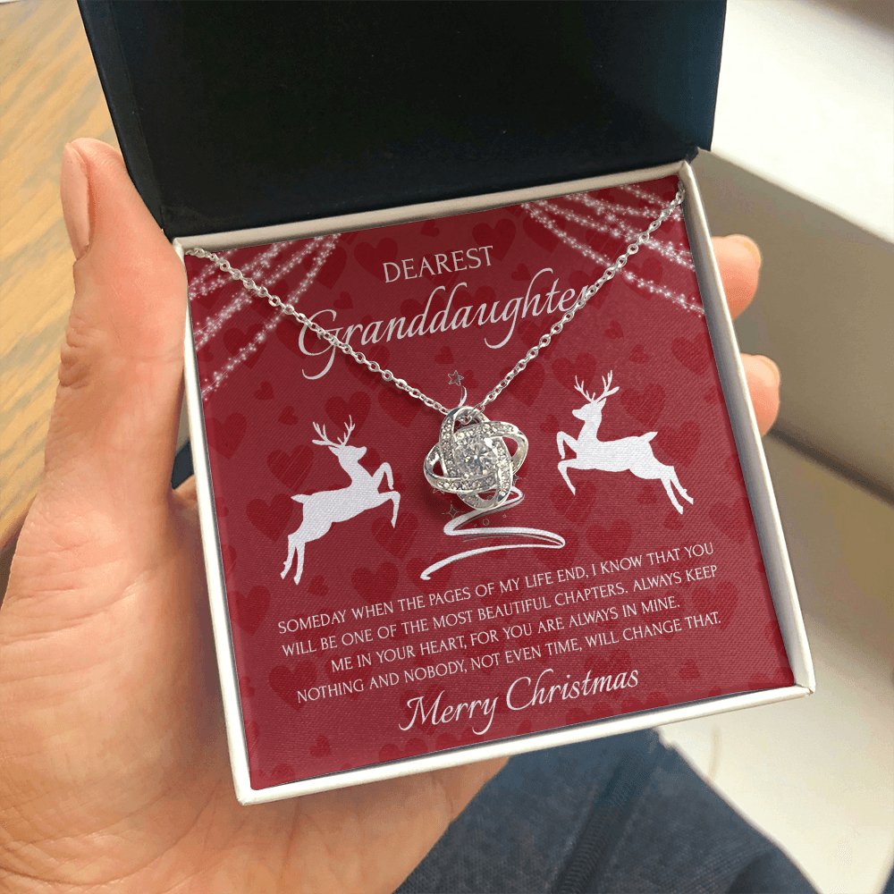 Dearest Granddaughter Christmas Gift -Beautiful Chapters - Love Knot Necklace - Celeste Jewel