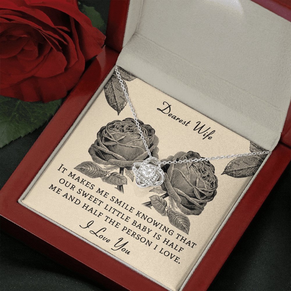 Dearest Wife - Half And Half - Love Knot Necklace - Celeste Jewel