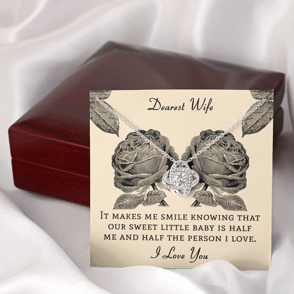 Dearest Wife - Half And Half - Love Knot Necklace - Celeste Jewel