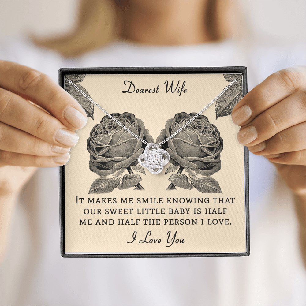 Dearest Wife - Half And Half - Love Knot Necklace - Celeste Jewel