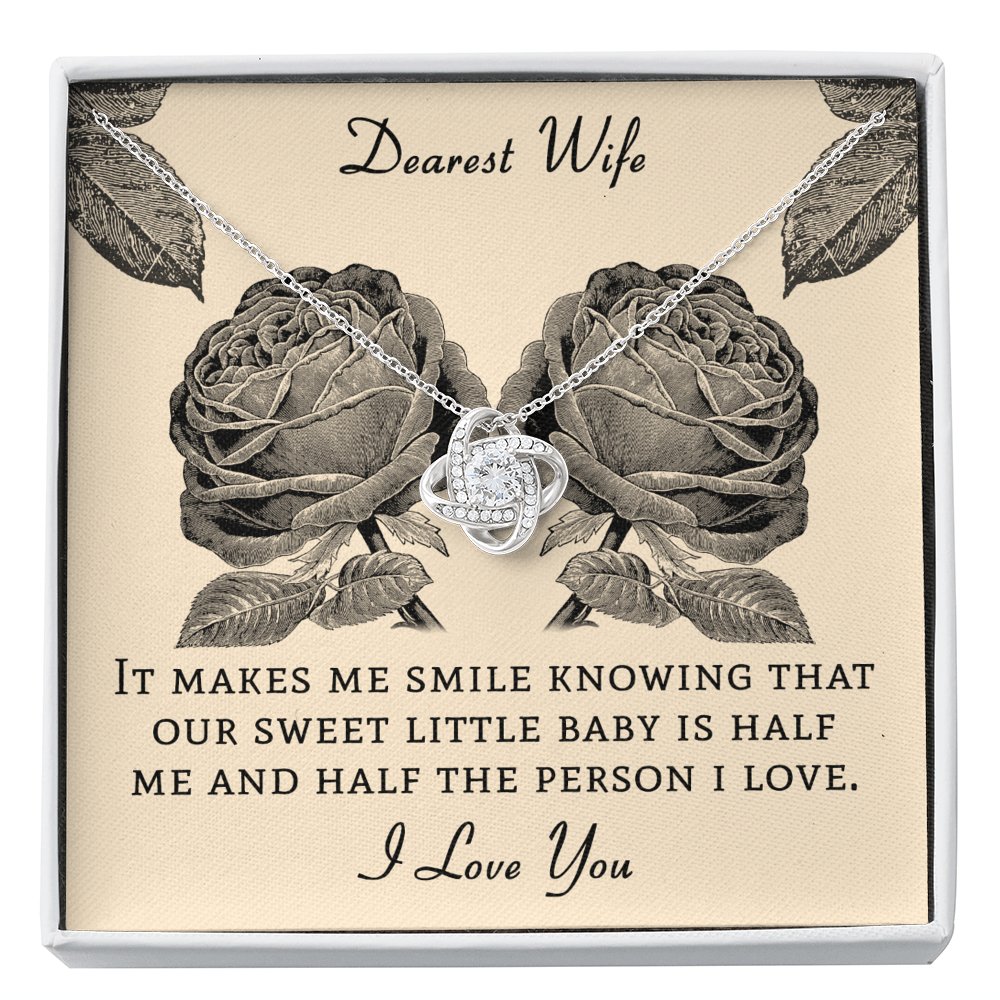 Dearest Wife - Half And Half - Love Knot Necklace - Celeste Jewel